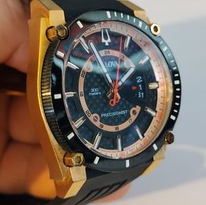 Bulova Precisionist 46mm Rose Gold Mens Watch - Silicone Band - 98B152